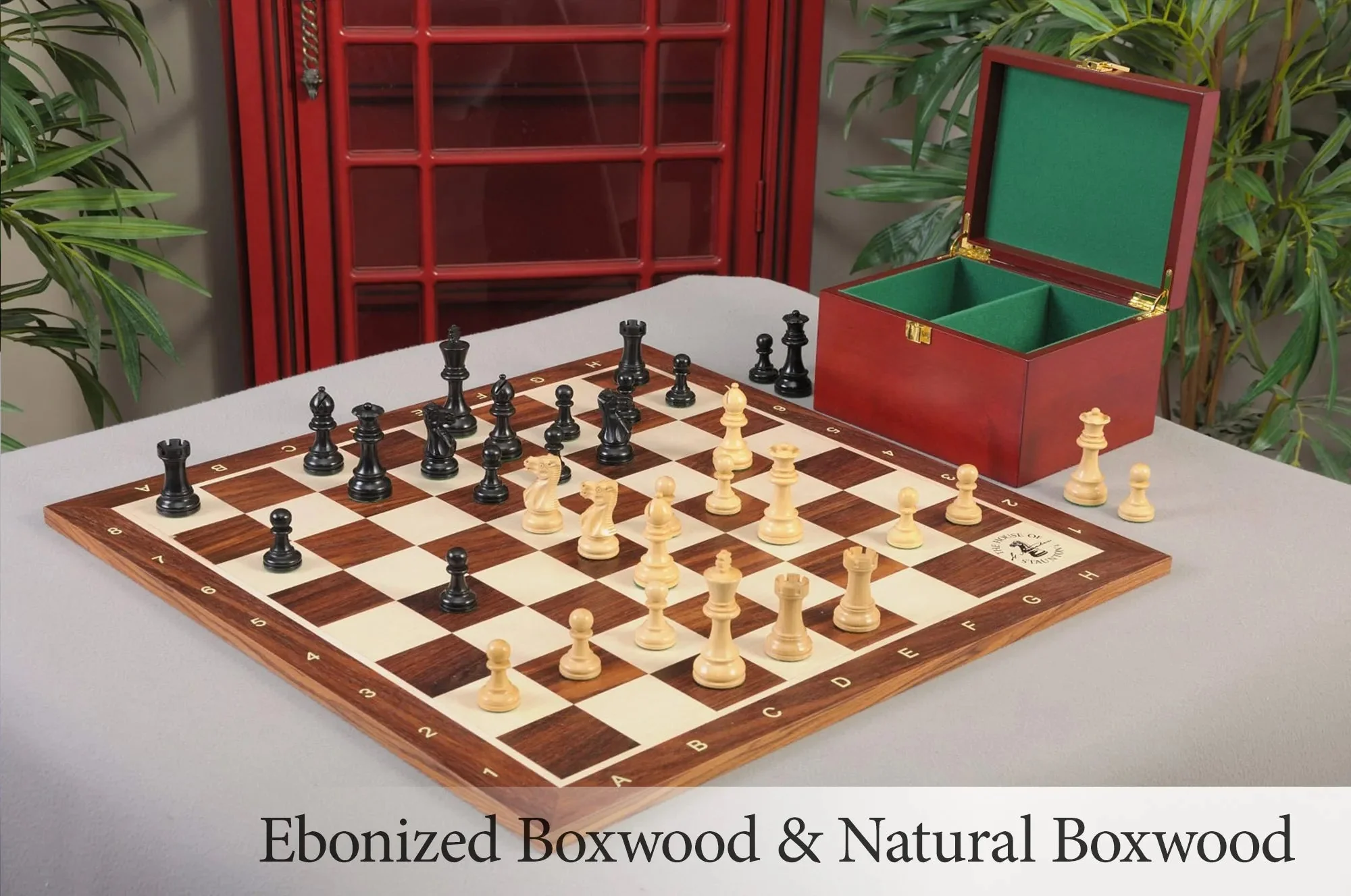 Ebonized Boxwood and Natural Boxwood