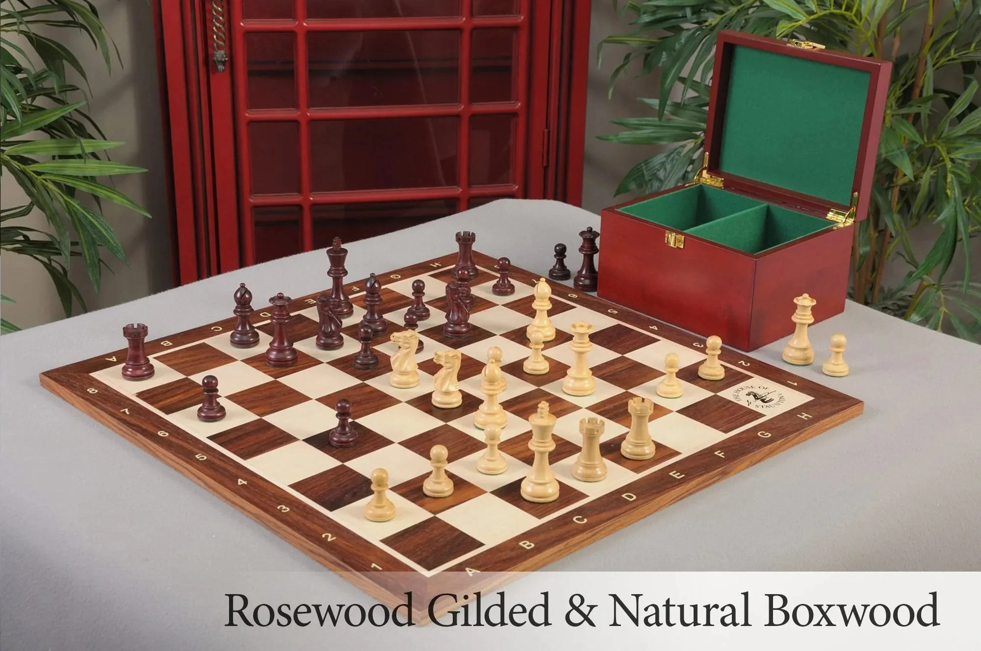 Rosewood Gilded and Natural Boxwood