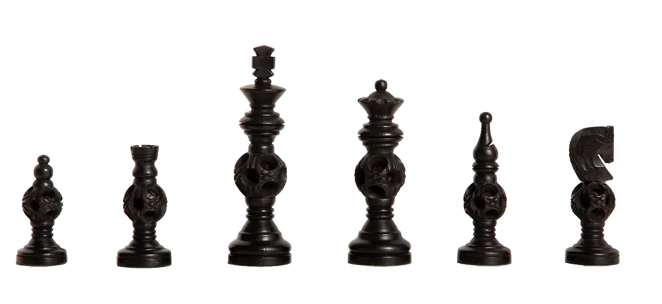 Ebonized Boxwood and Natural Boxwood