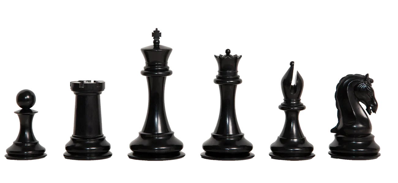 The Mammoth Ivory and Genuine Ebony Collector Series Luxury Chess Set - 4.4'' King