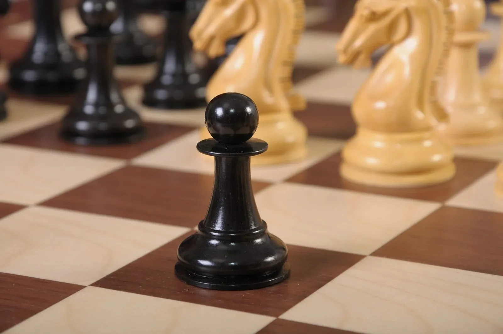 The Mammoth Ivory and Genuine Ebony Collector Series Luxury Chess Set - 4.4'' King - Image 8