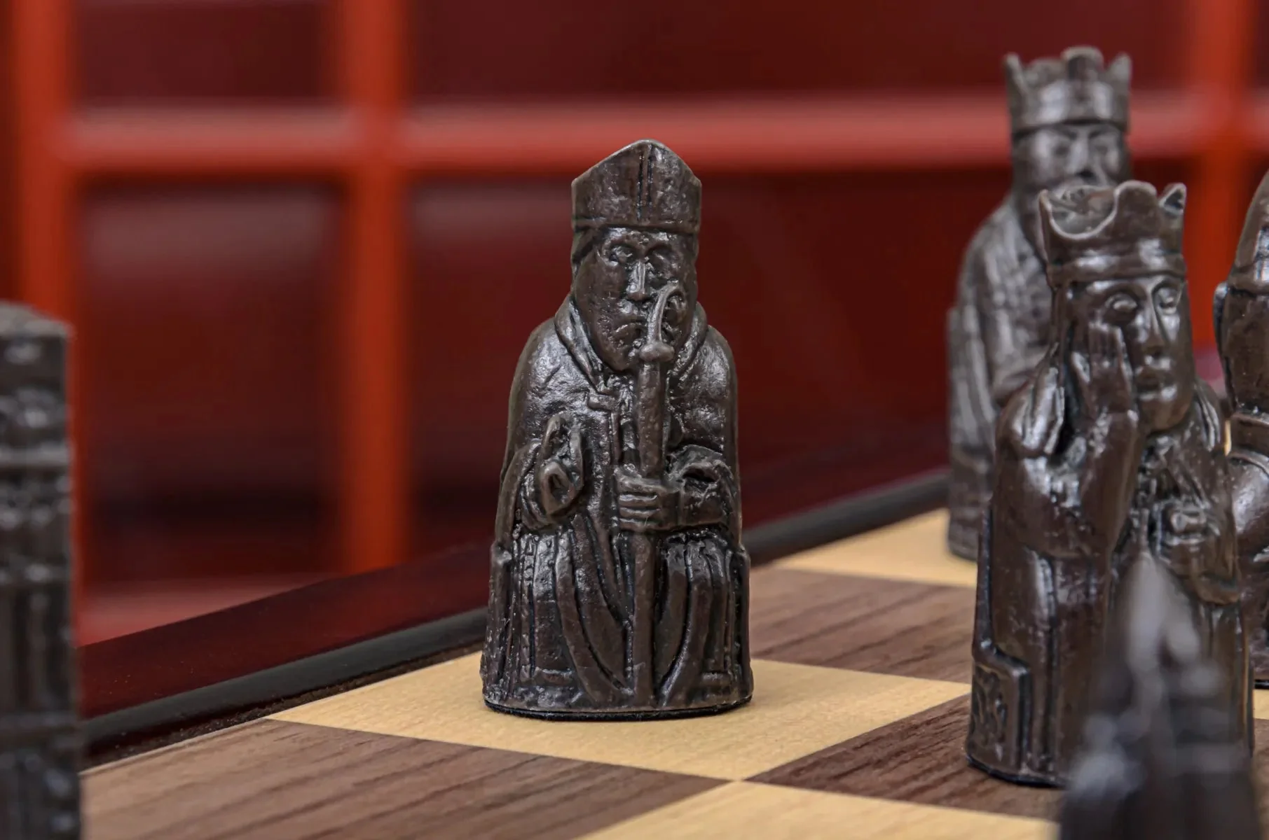 The Mini Isle of Lewis Series Chess Pieces - 2.0" King - Brown and Natural - Image 10