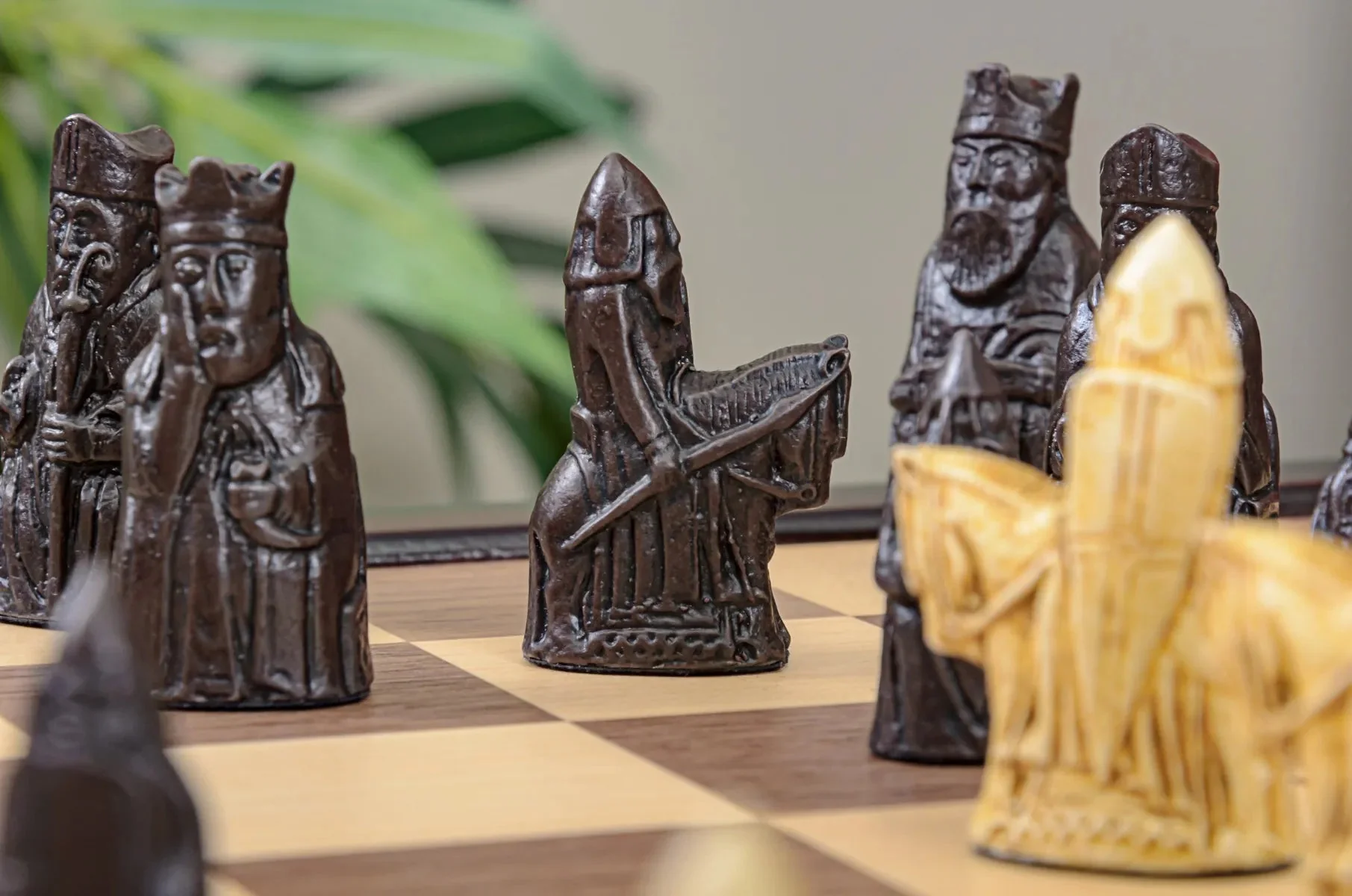 The Mini Isle of Lewis Series Chess Pieces - 2.0" King - Brown and Natural - Image 8