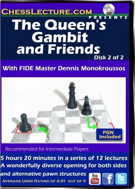 E-DVD - The Queen's Gambit and Friends - 2 DVDs - Chess Lecture - Volume 95 - Image 2