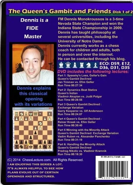 E-DVD - The Queen's Gambit and Friends - 2 DVDs - Chess Lecture - Volume 95 - Image 3