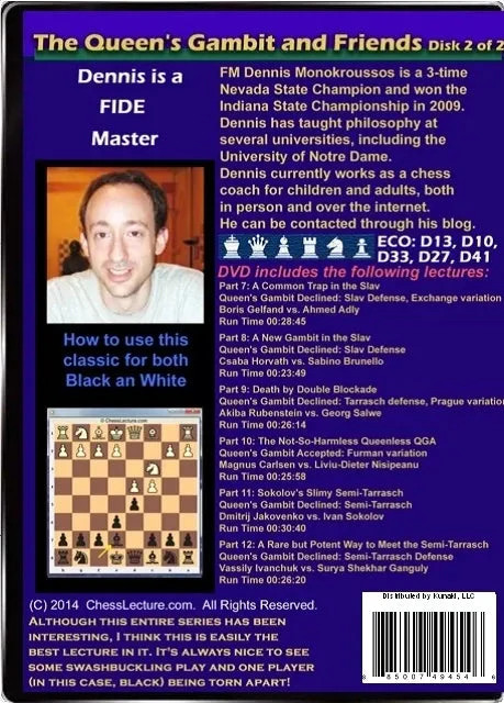 E-DVD - The Queen's Gambit and Friends - 2 DVDs - Chess Lecture - Volume 95 - Image 4