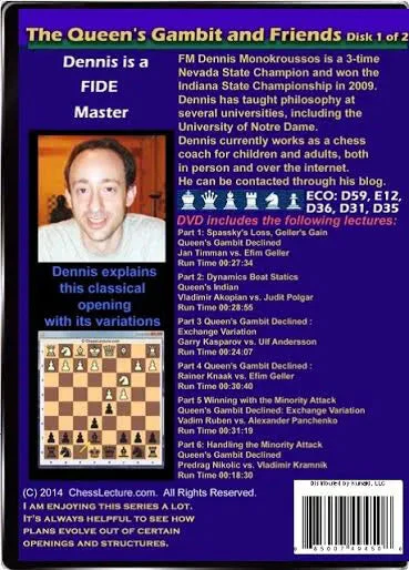 The Queen's Gambit and Friends - 2 DVDs - Chess Lecture - Volume 95 - Image 2
