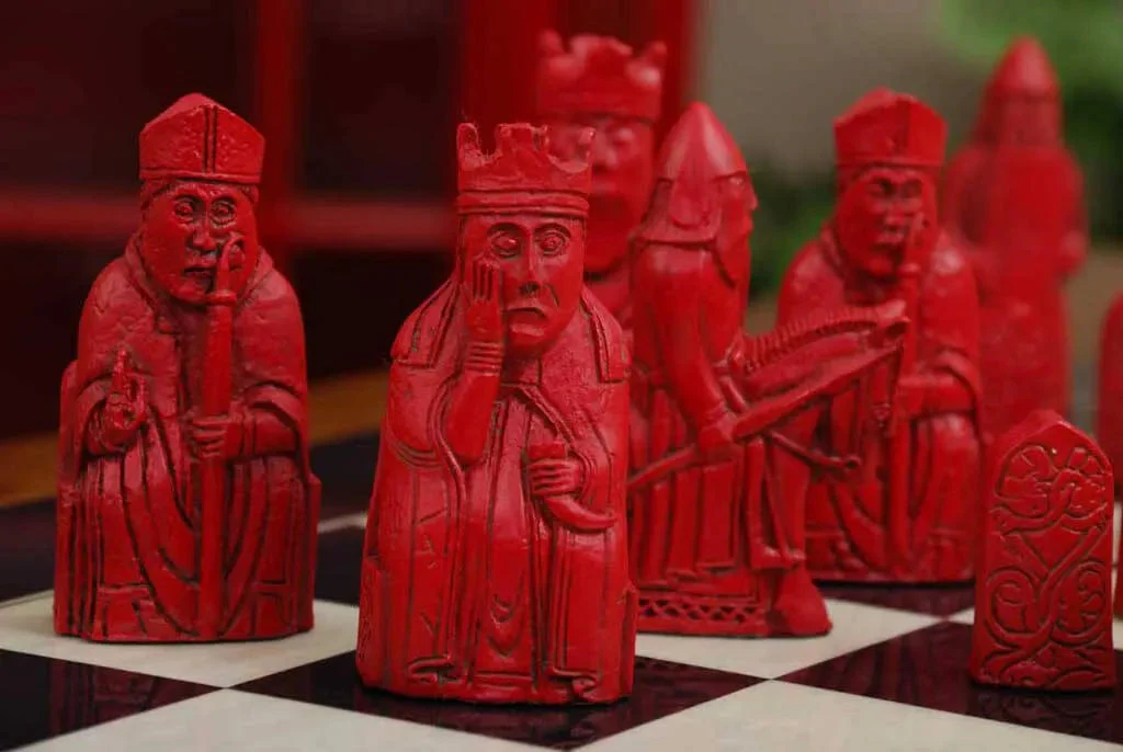 The Red Isle of Lewis Antiqued Chess Pieces - Image 5