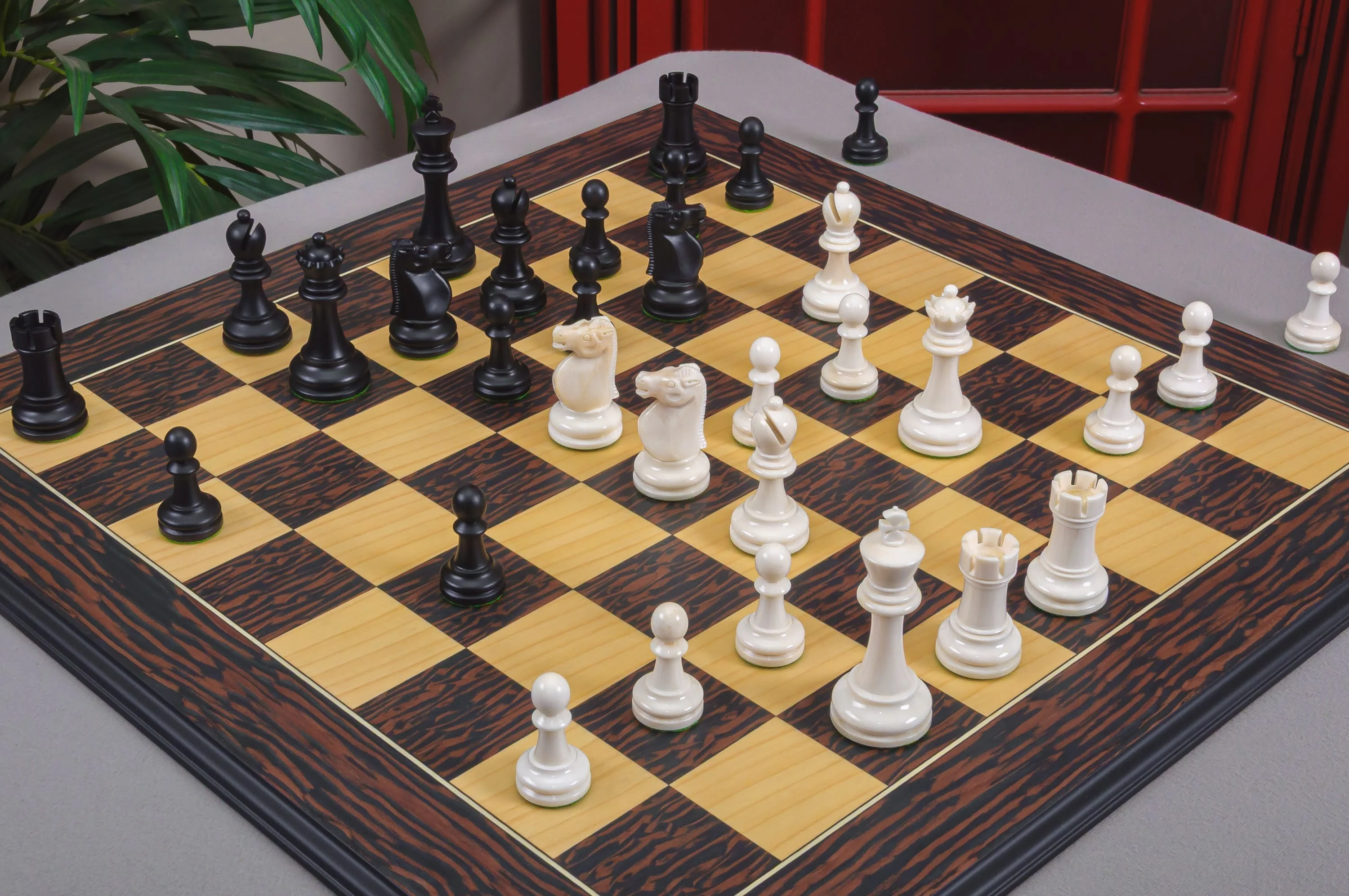 The Reykjavik II Series Bone Chess Pieces - 3.75" King - Image 7