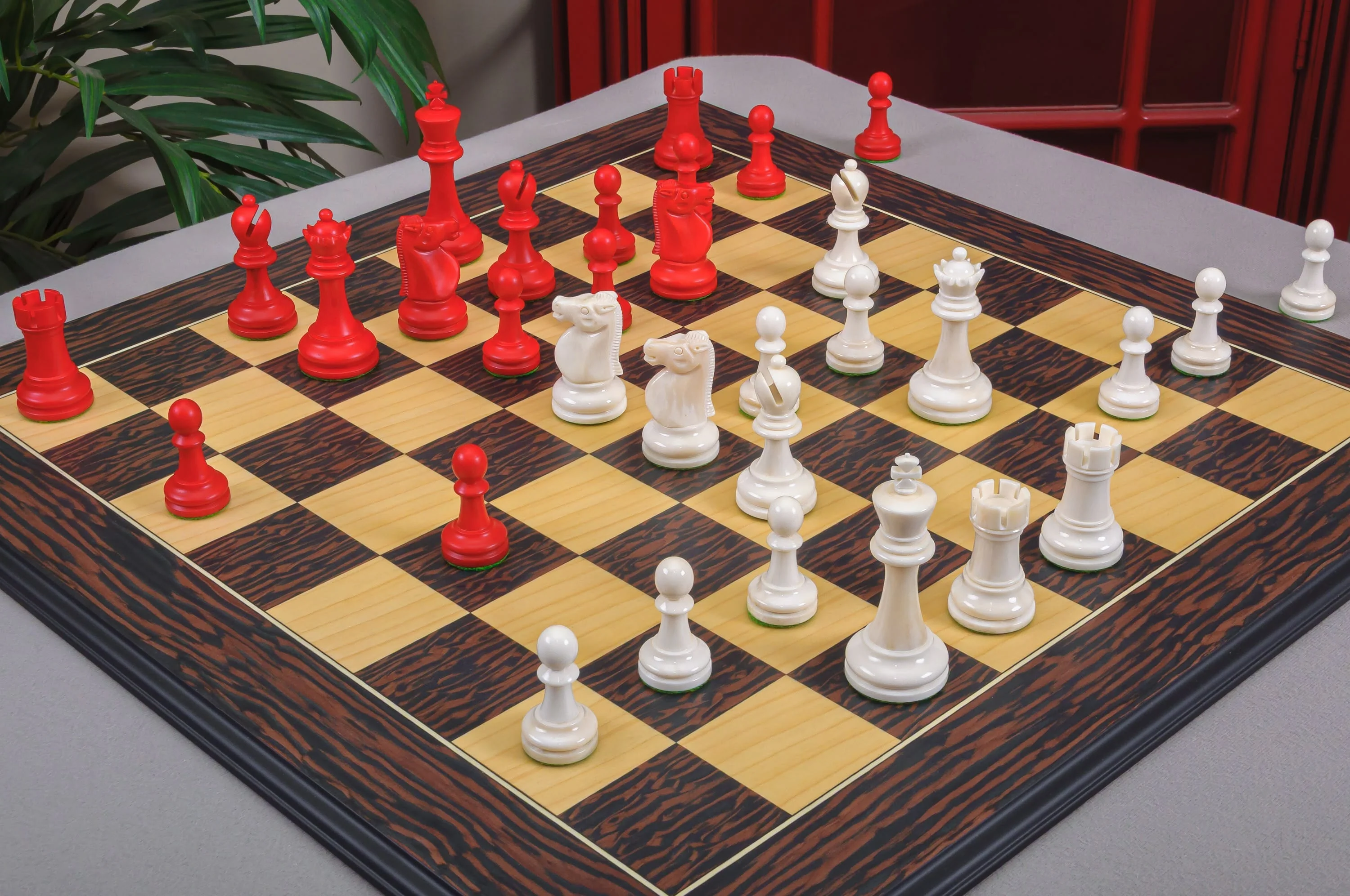 The Reykjavik II Series Bone Chess Pieces - 3.75" King - Image 8