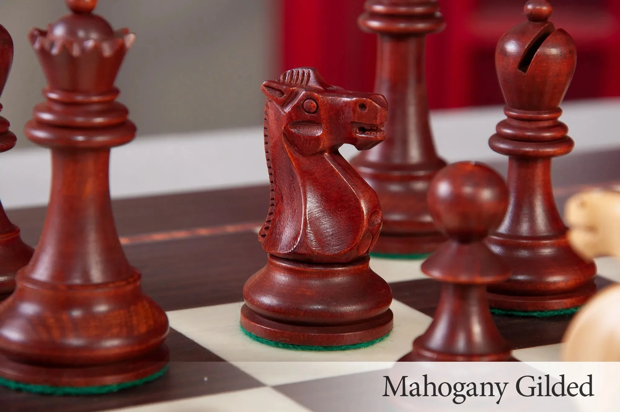 Mahogany Gilded and Natural Boxwood