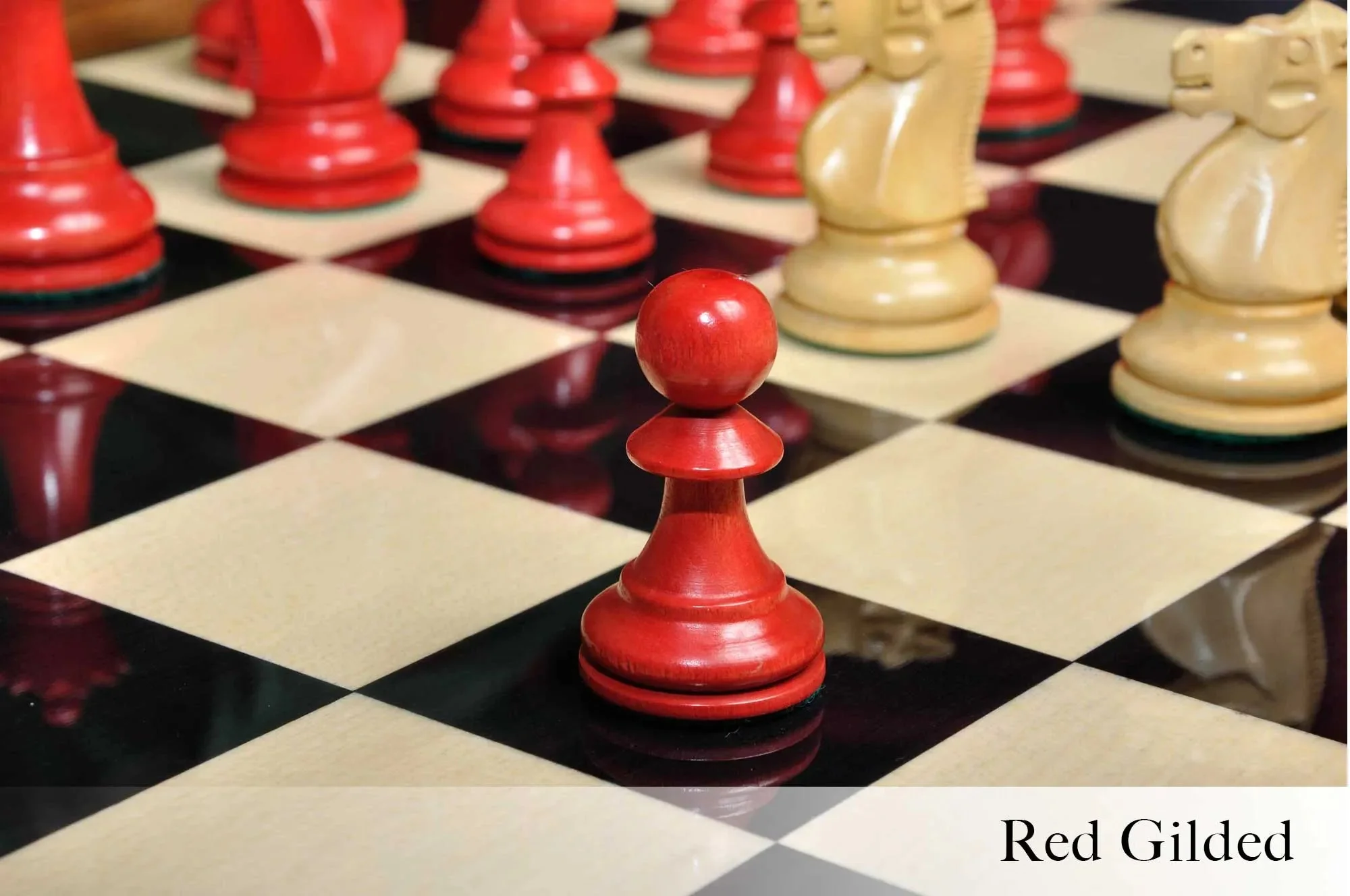 The Reykjavik II Series Gilded Chess Pieces - 3.75" King - Image 11
