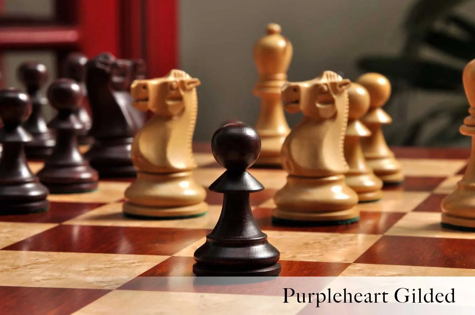 The Reykjavik II Series Gilded Chess Pieces - 3.75" King - Image 12