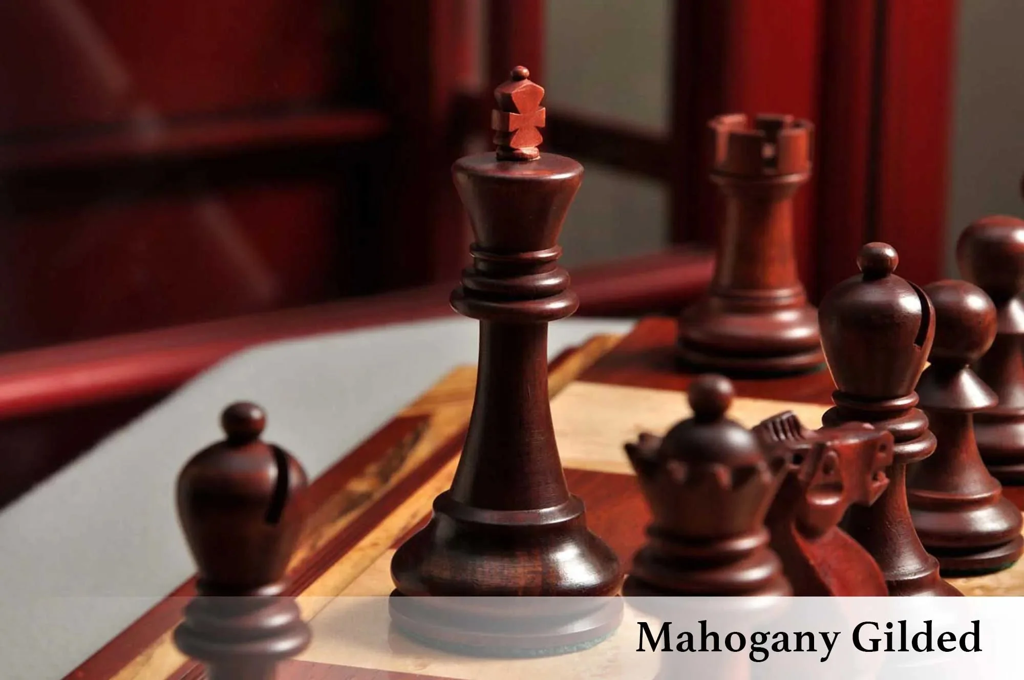The Reykjavik II Series Gilded Chess Pieces - 3.75" King - Image 18