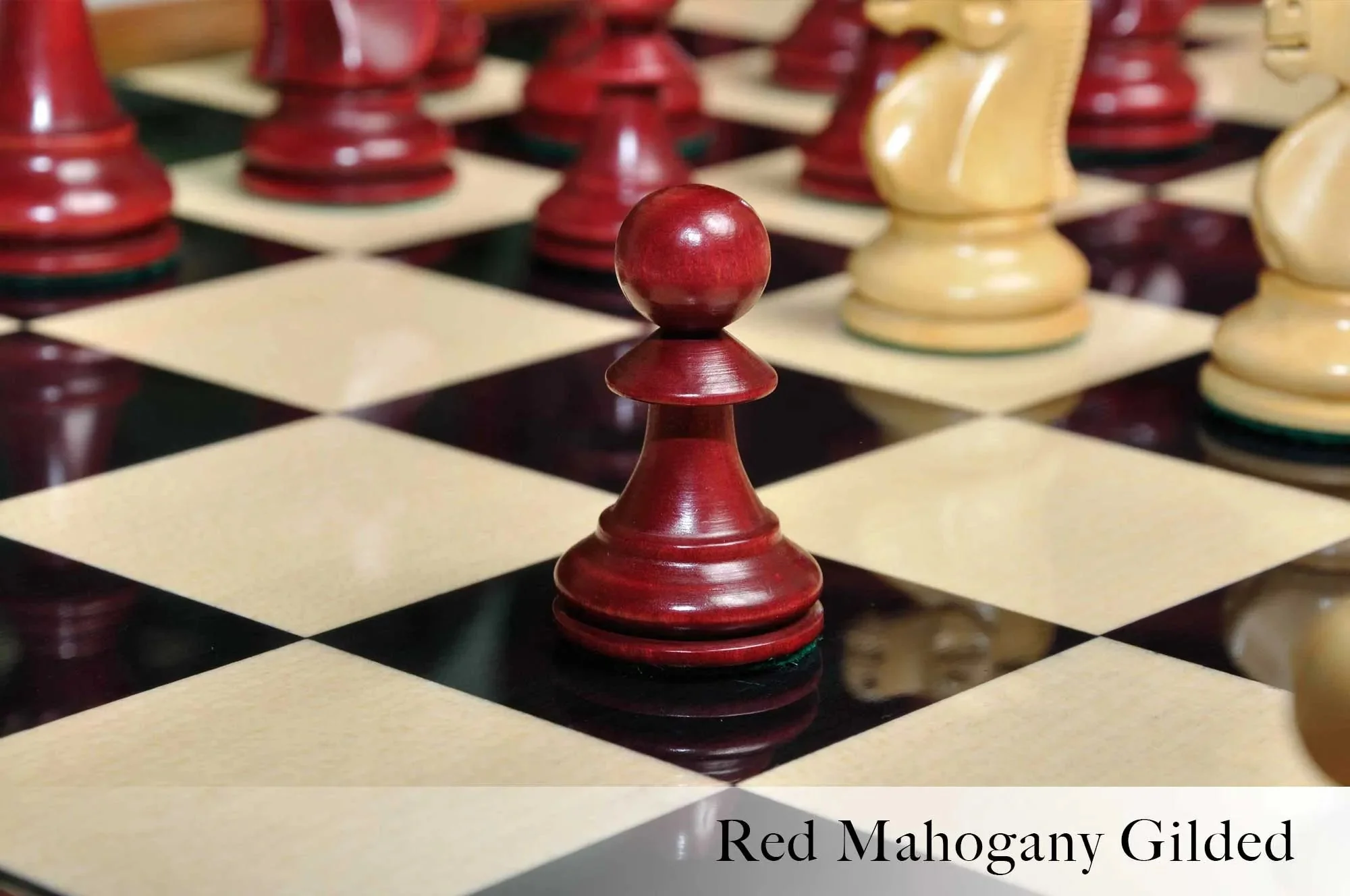 The Reykjavik II Series Gilded Chess Pieces - 3.75" King - Image 2