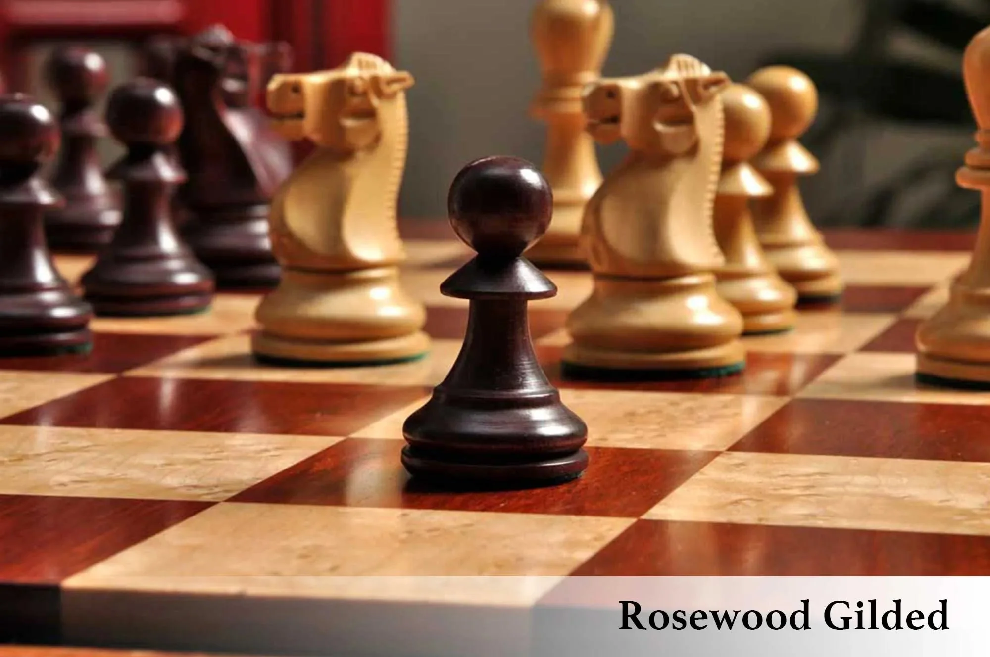 The Reykjavik II Series Gilded Chess Pieces - 3.75" King - Image 23