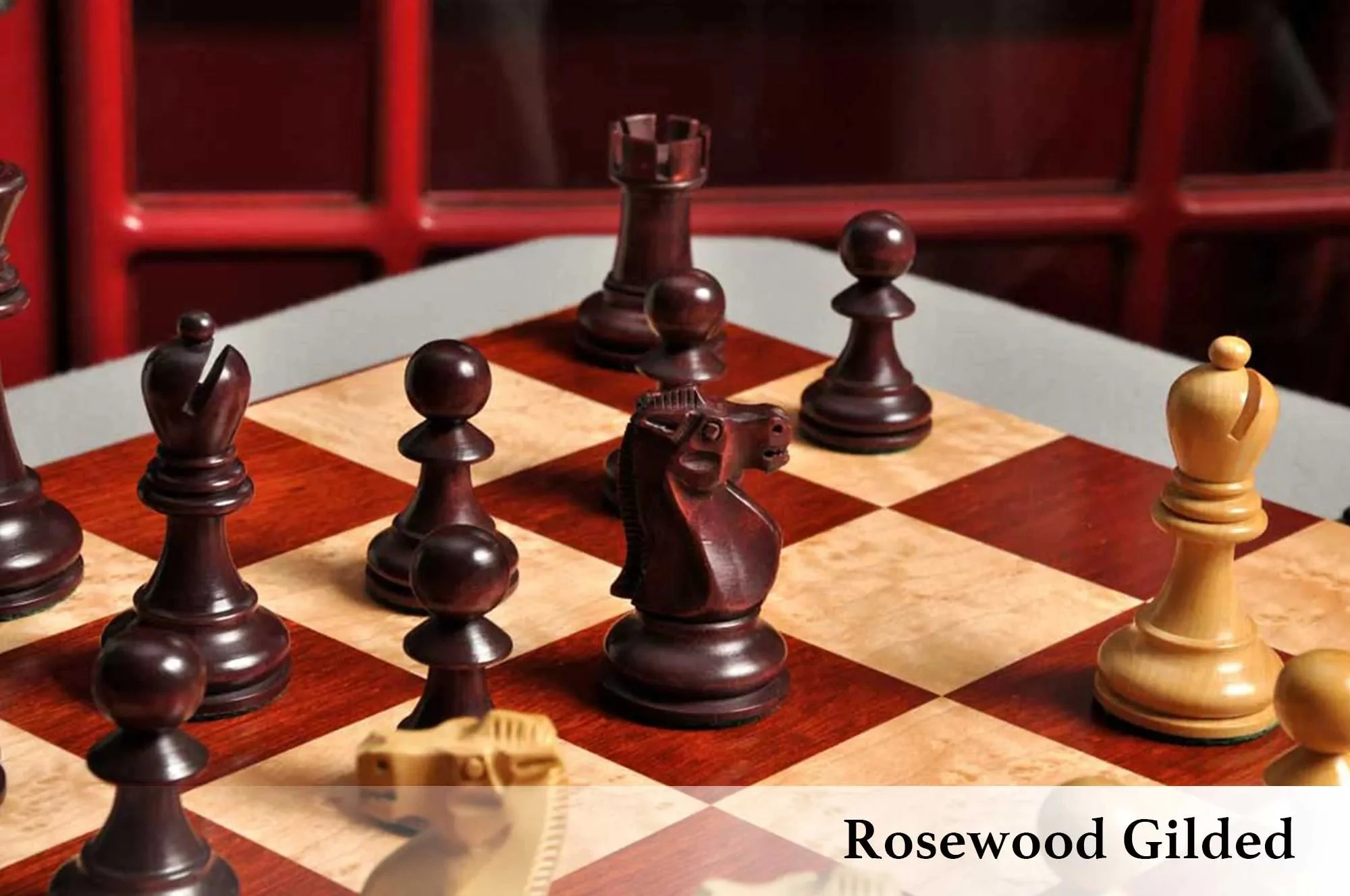 The Reykjavik II Series Gilded Chess Pieces - 3.75" King - Image 24