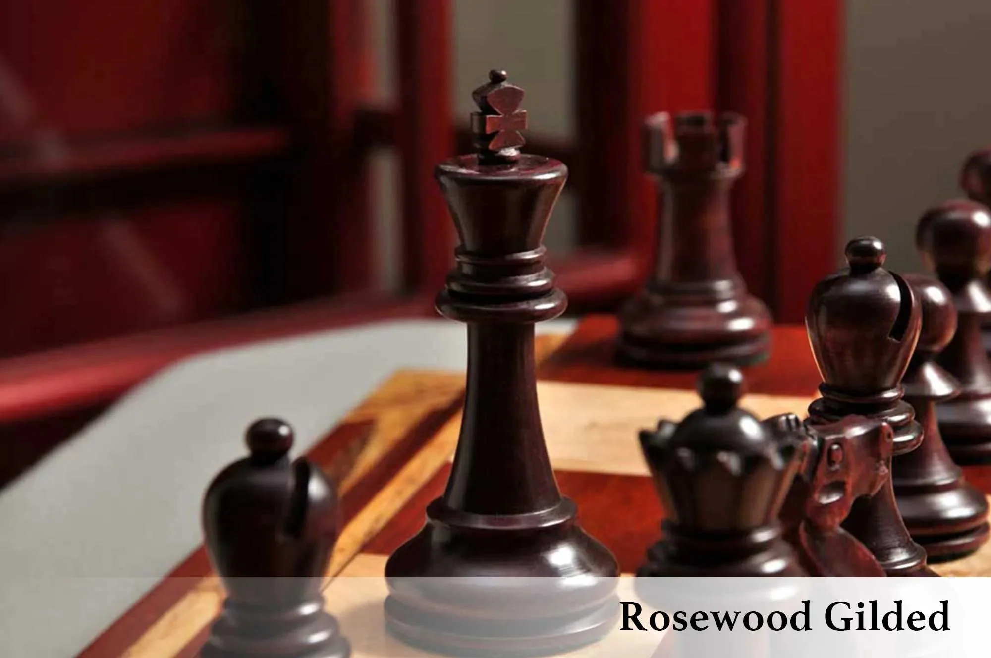 The Reykjavik II Series Gilded Chess Pieces - 3.75" King - Image 25