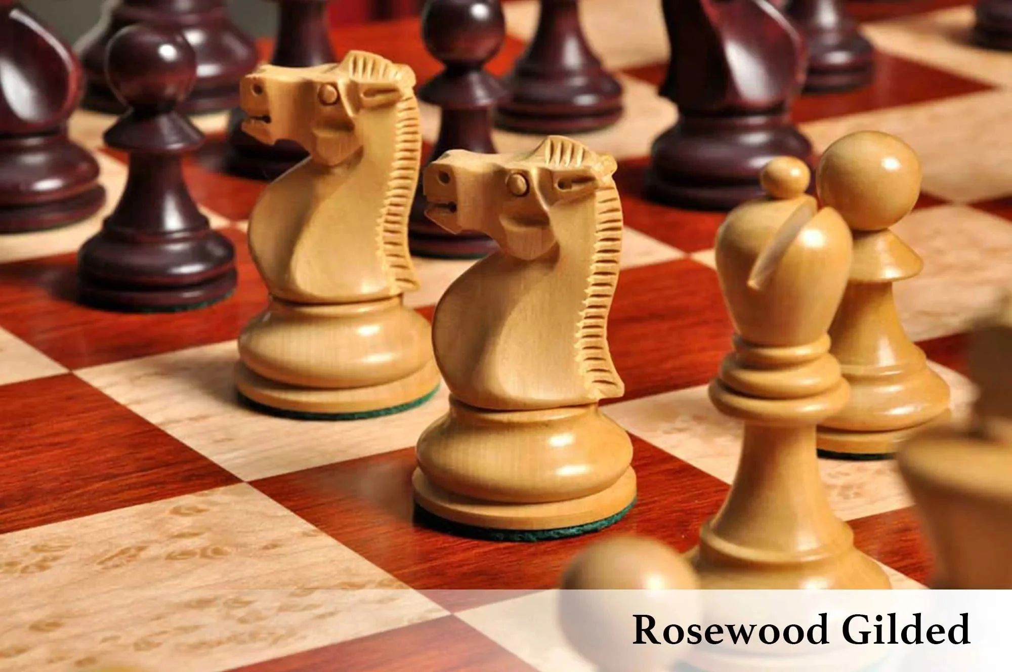 The Reykjavik II Series Gilded Chess Pieces - 3.75" King - Image 27