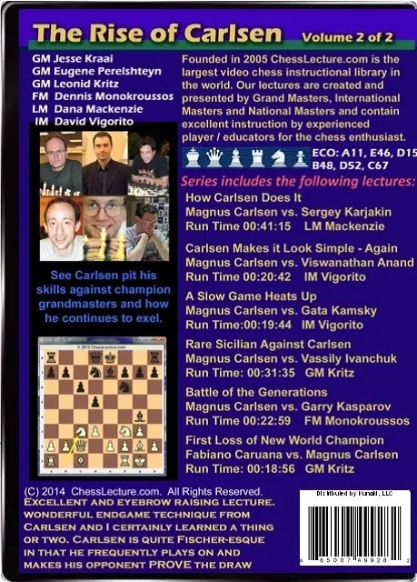 E-DVD The Rise of Carlsen - 2 DVDs - Chess Lecture - Volume 100 - Image 4