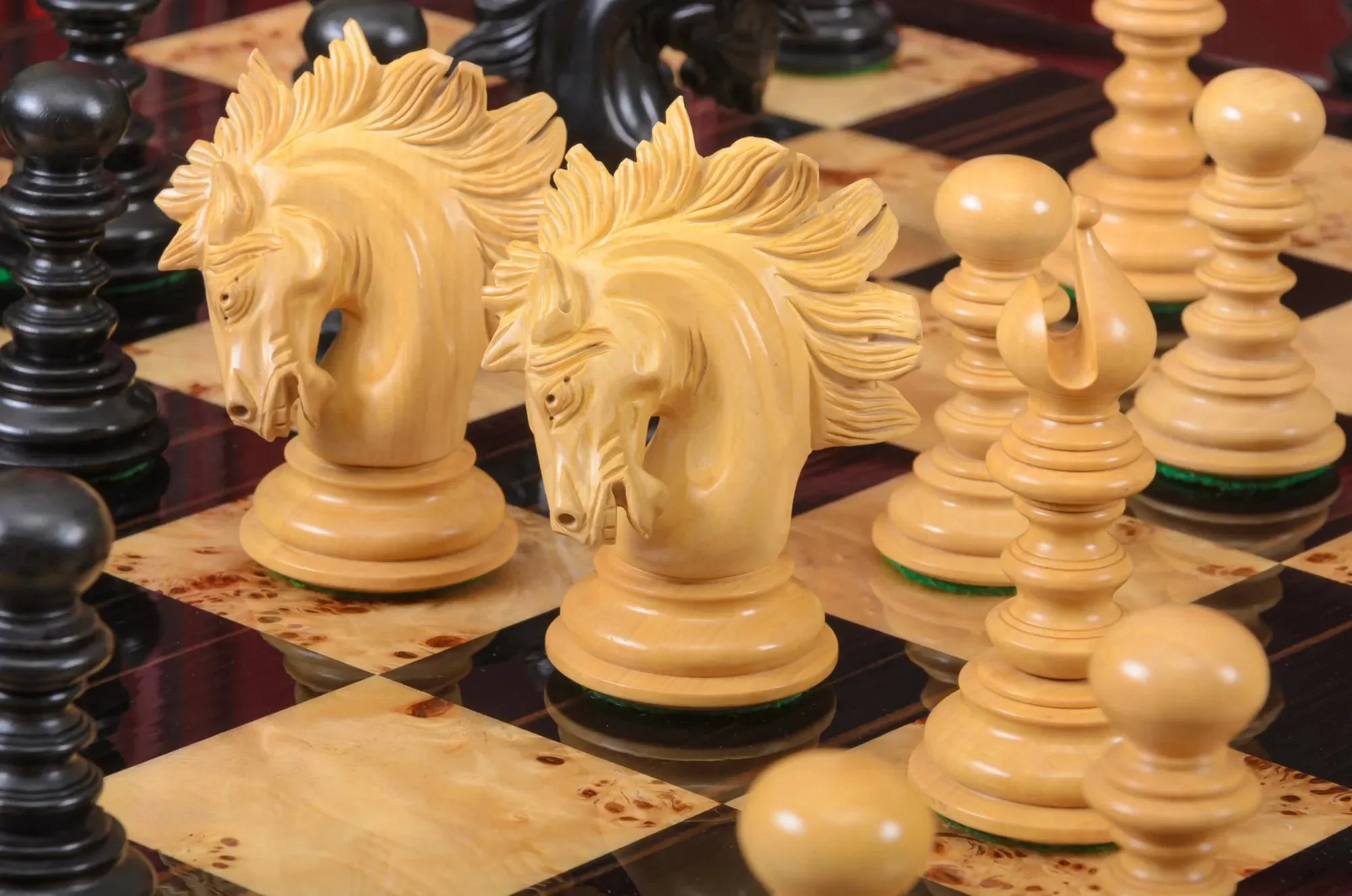 The Savano Series Artisan Wood Chess Pieces - 4.4" King - Image 16