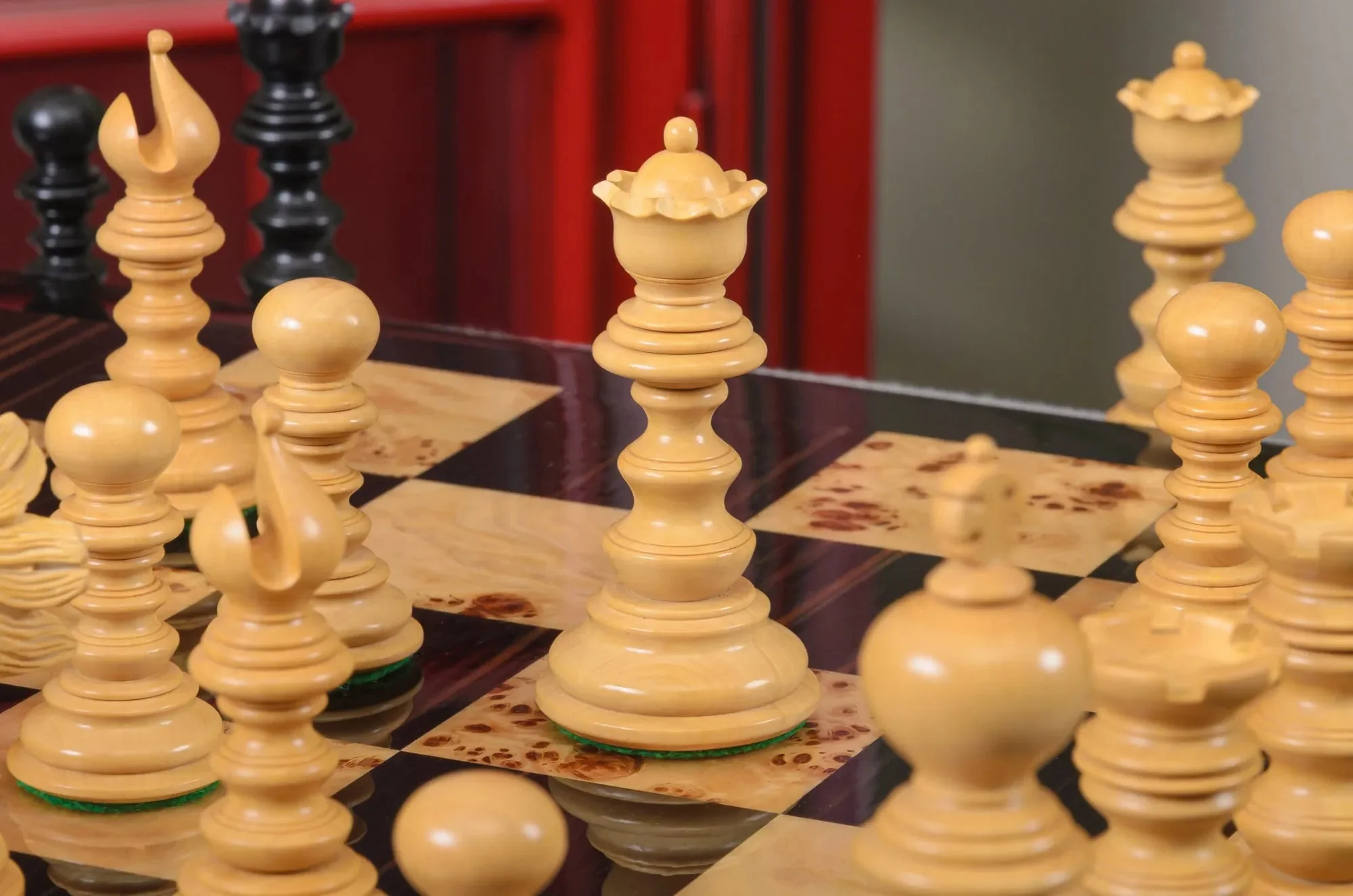 The Savano Series Artisan Wood Chess Pieces - 4.4" King - Image 5