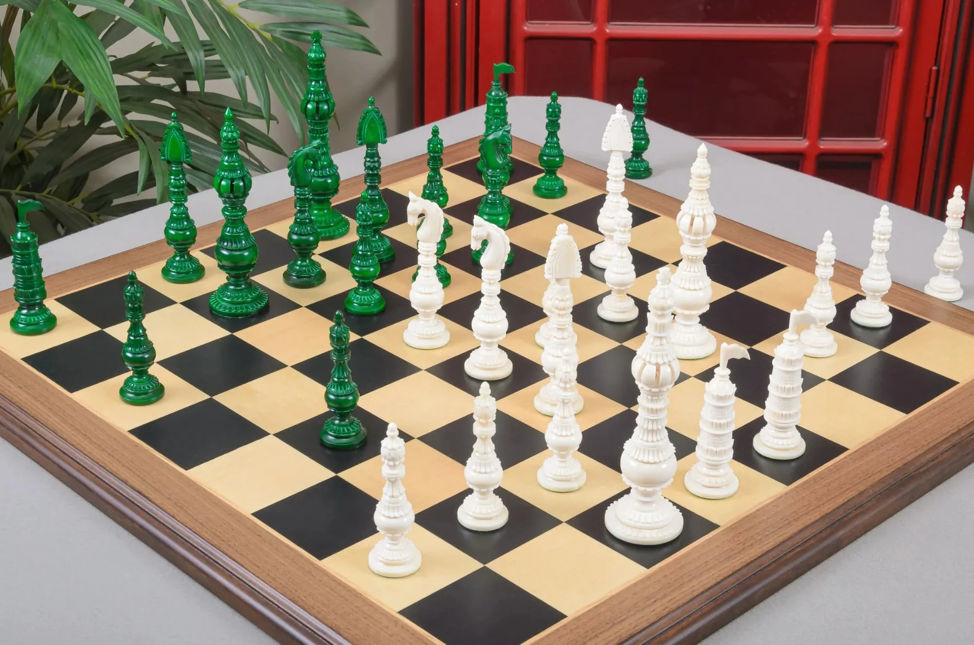 The Vizagapatam Luxury Bone Chess Pieces - 6.1" King - Image 26
