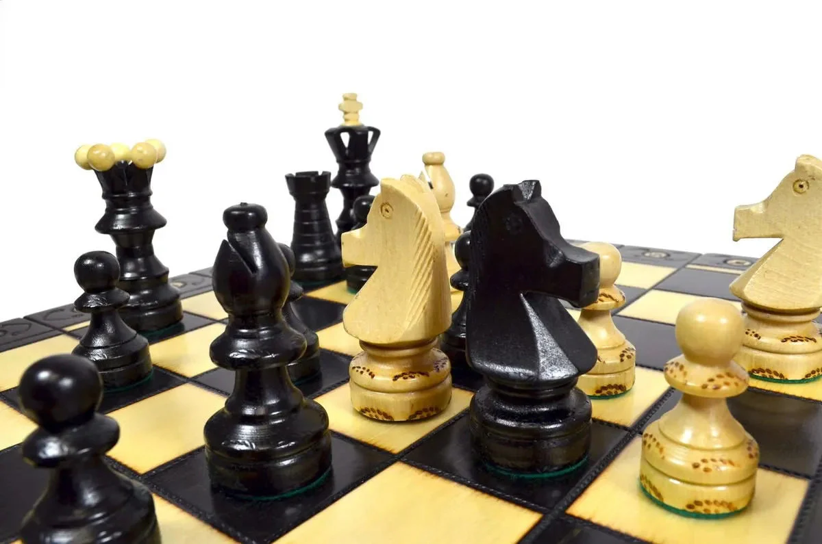 The Wholesale Chess Lublin European Chess Set - Black - Image 2