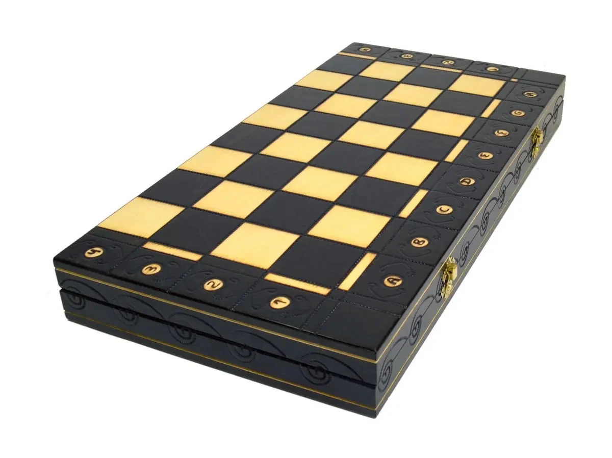 The Wholesale Chess Lublin European Chess Set - Black - Image 5
