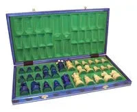 The Wholesale Chess Lublin European Chess Set - Blue - Image 5