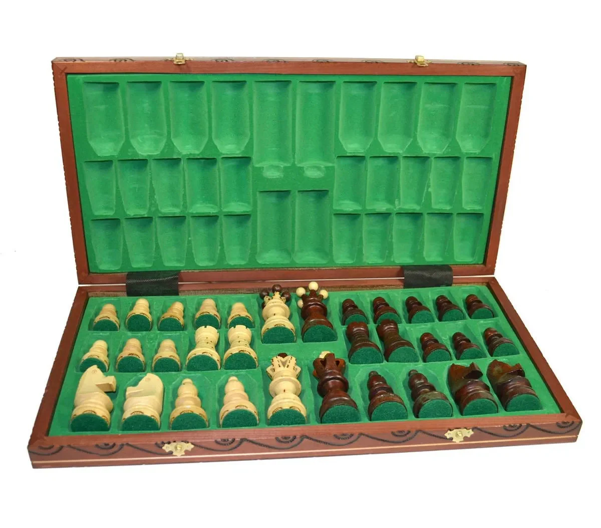 The Wholesale Chess Lublin European Chess Set - Brown - Image 5