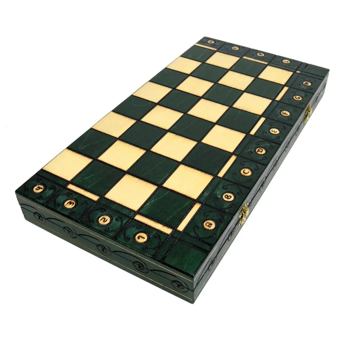The Wholesale Chess Lublin European Chess Set - Green - Image 3