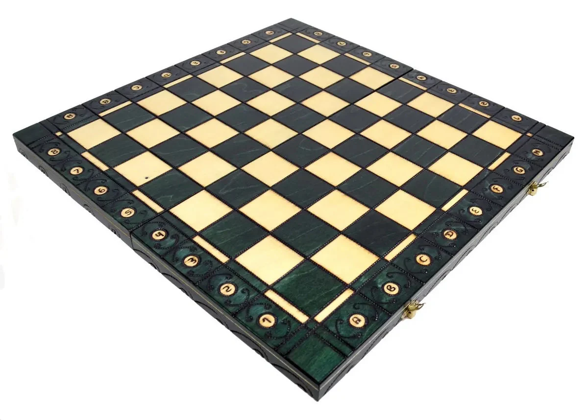 The Wholesale Chess Lublin European Chess Set - Green - Image 4