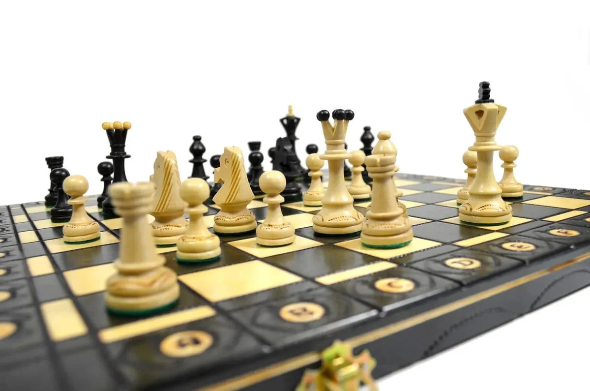 The Wholesale Chess Minsk European Chess Set - Black - Image 4