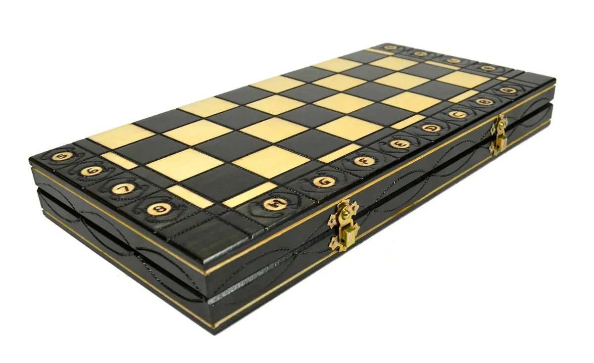 The Wholesale Chess Minsk European Chess Set - Black - Image 5