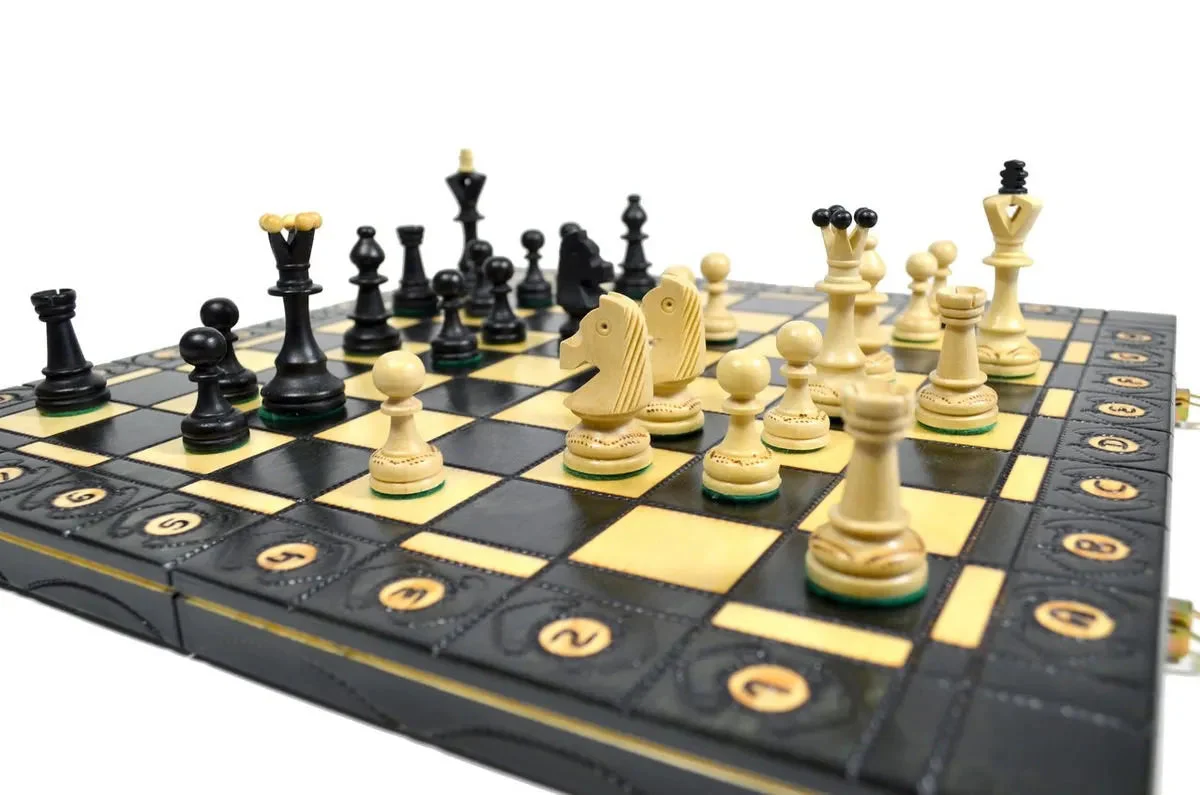The Wholesale Chess Minsk European Chess Set - Black - Image 6