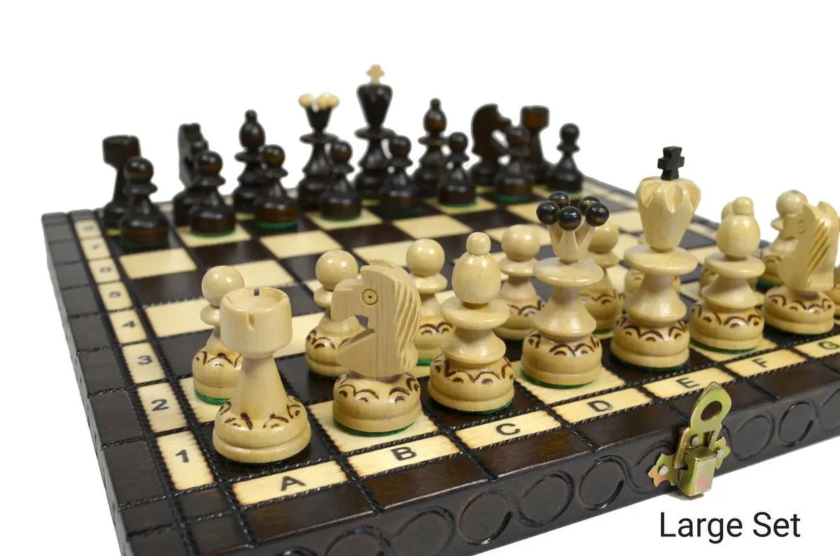 The Wholesale Chess Ostrava European Chess Set - Large