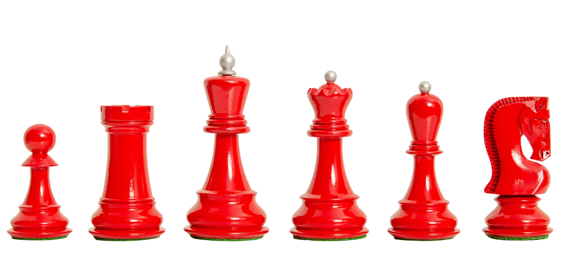 Silver and Red Lacquered