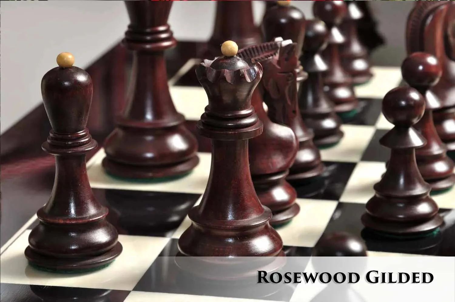 Rosewood Gilded and Natural Boxwood