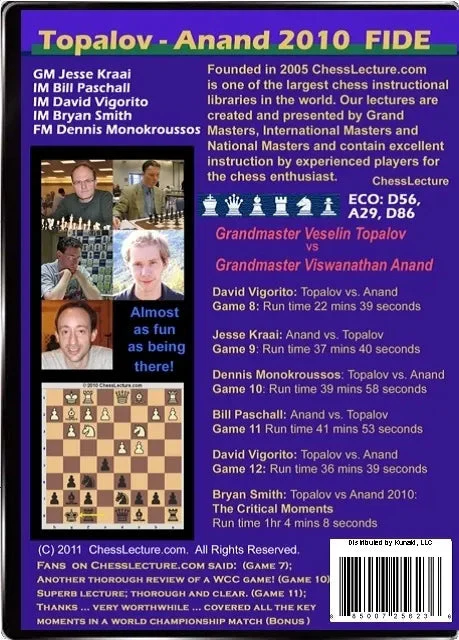 E-DVD Topalov - Anand 2010 World Chess Championship - 2 DVD's - Chess Lecture - Volume 32 - Image 4
