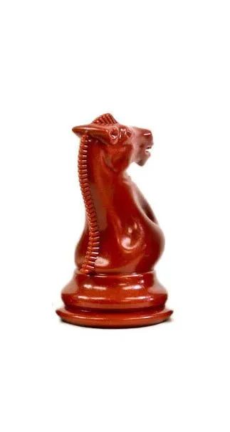 Traditional Staunton Pieces - Red Knight