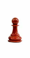 Traditional Staunton Pieces - Red Pawn