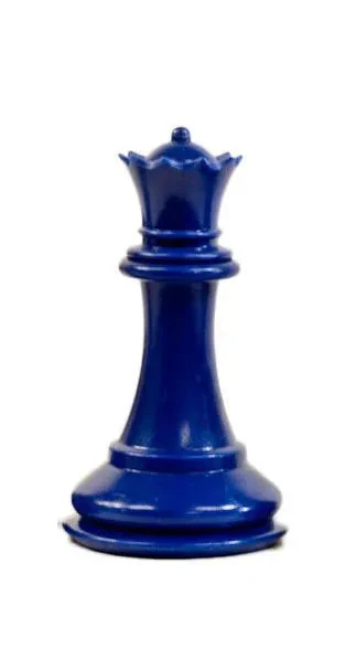 Traditional Staunton Pieces - Royal Blue Queen