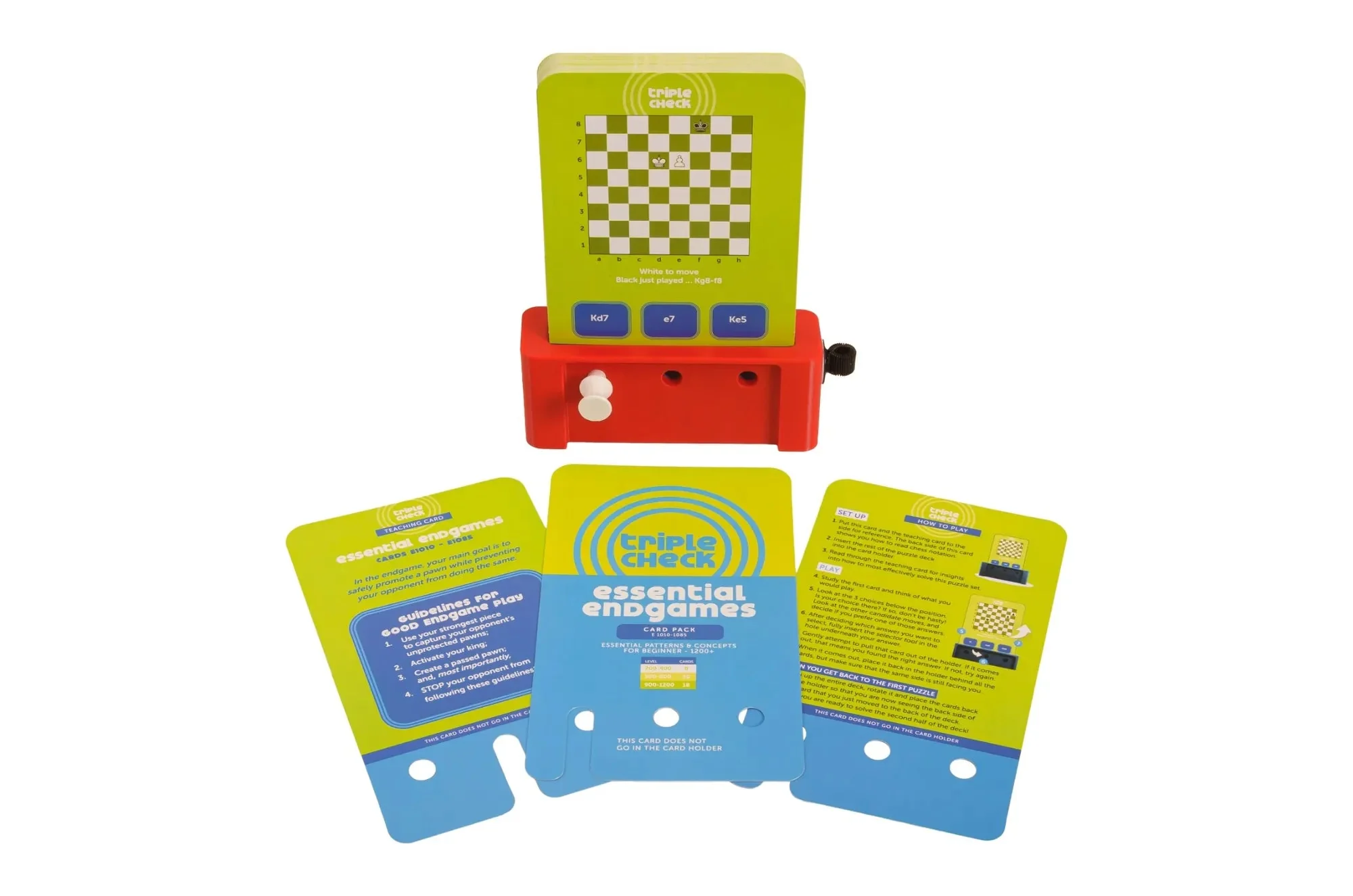 Triple Check Chess Puzzle Game Starter Combo - RED