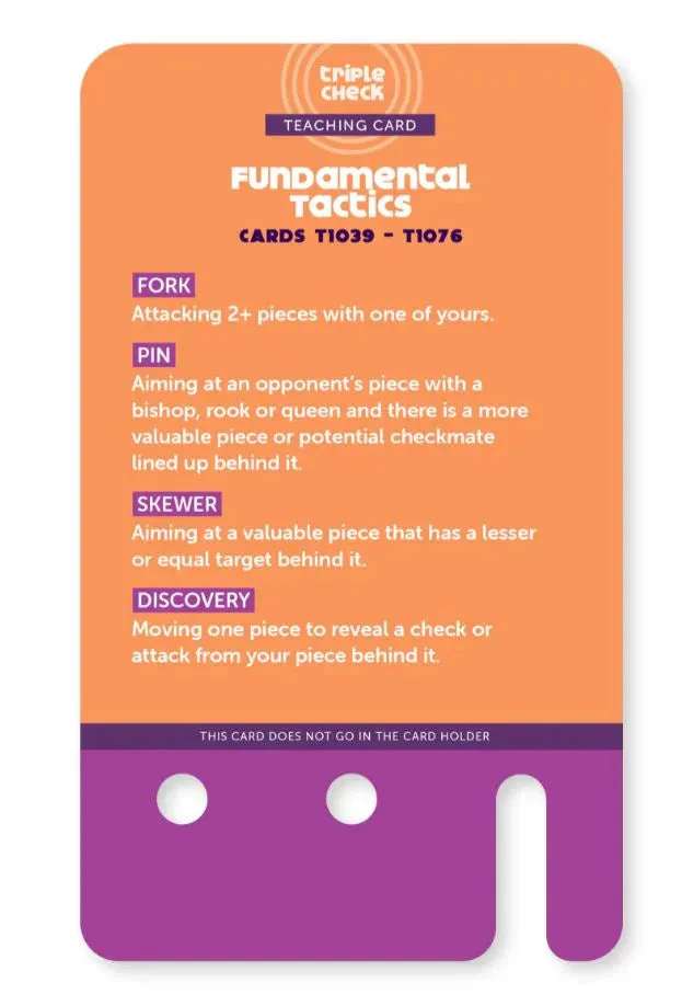 Triple Check Fundamental Checkmates & Tactics Deck (Cards Only) - Image 3