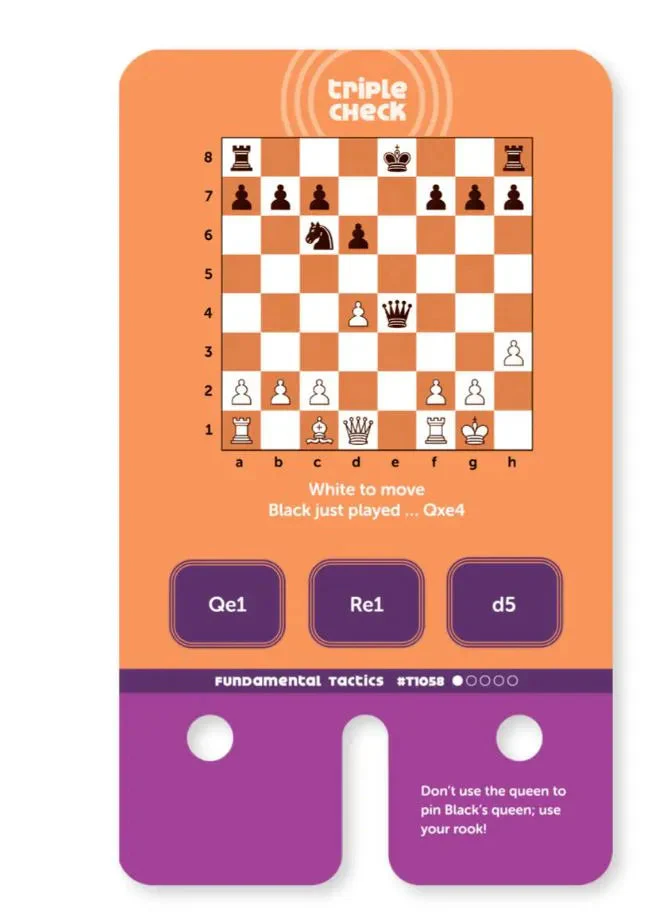 Triple Check Fundamental Checkmates & Tactics Deck (Cards Only) - Image 7