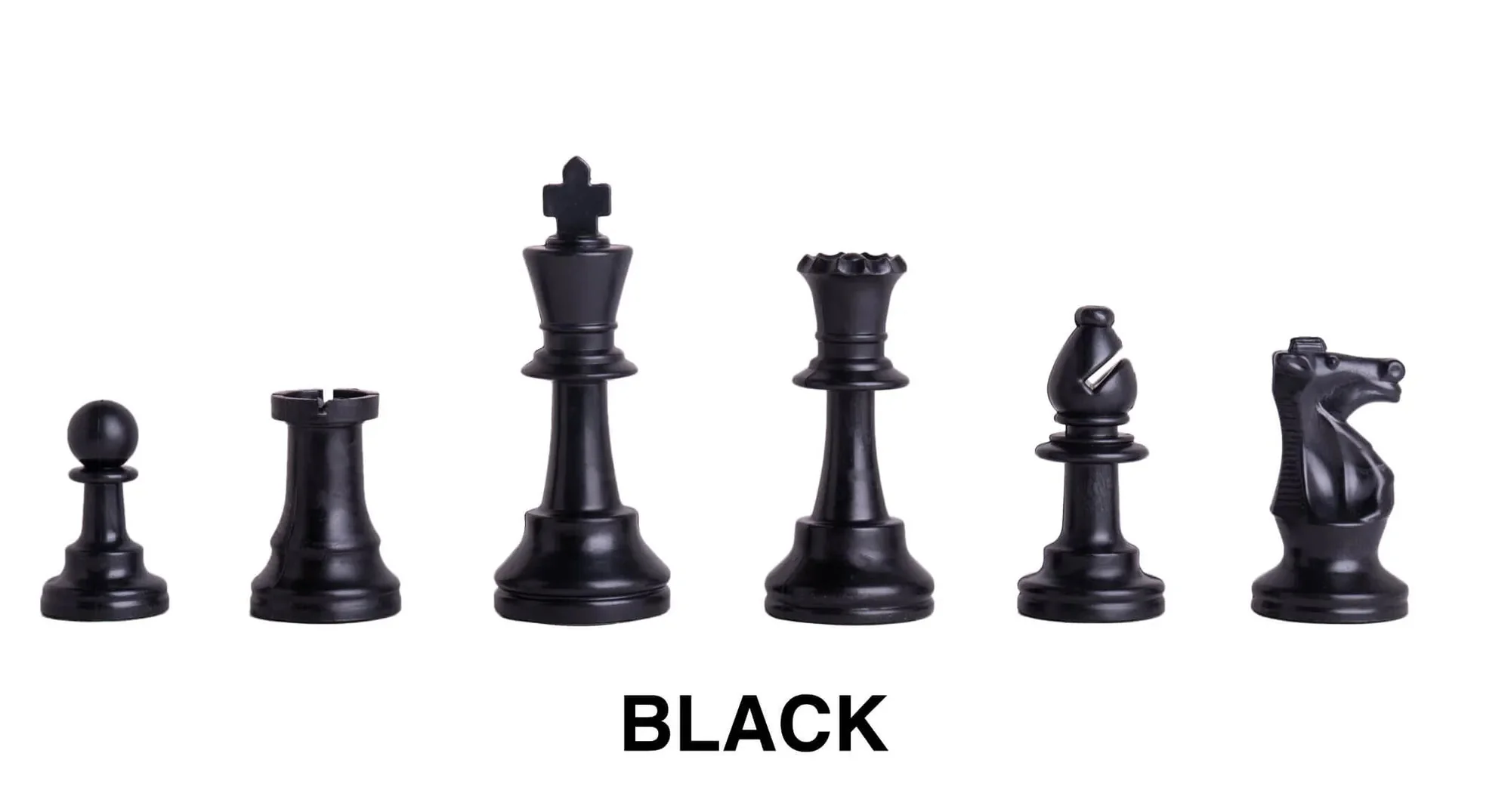 Triple Weighted Colored Regulation Plastic Chess Pieces - 3.75" King - Image 3