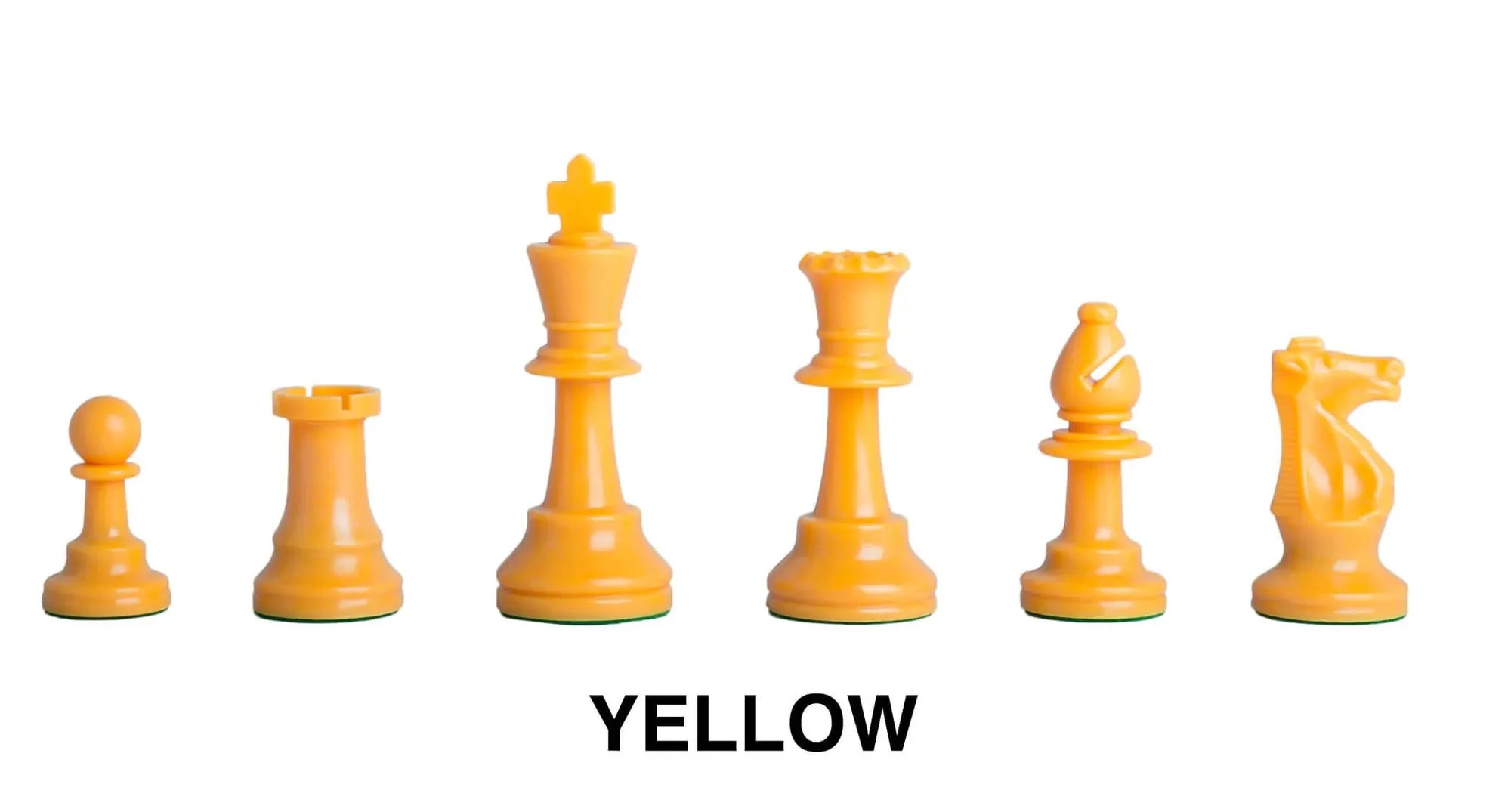 Triple Weighted Colored Regulation Plastic Chess Pieces - 3.75" King - Image 5