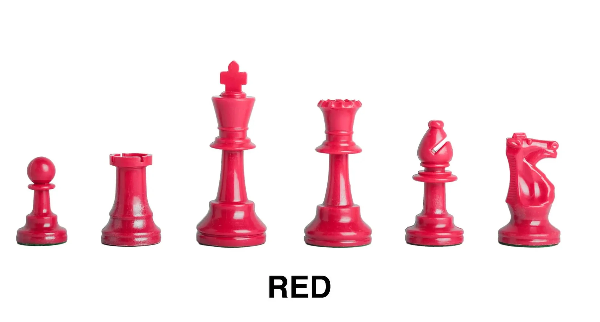 Triple Weighted Colored Regulation Plastic Chess Pieces - 3.75" King - Image 7
