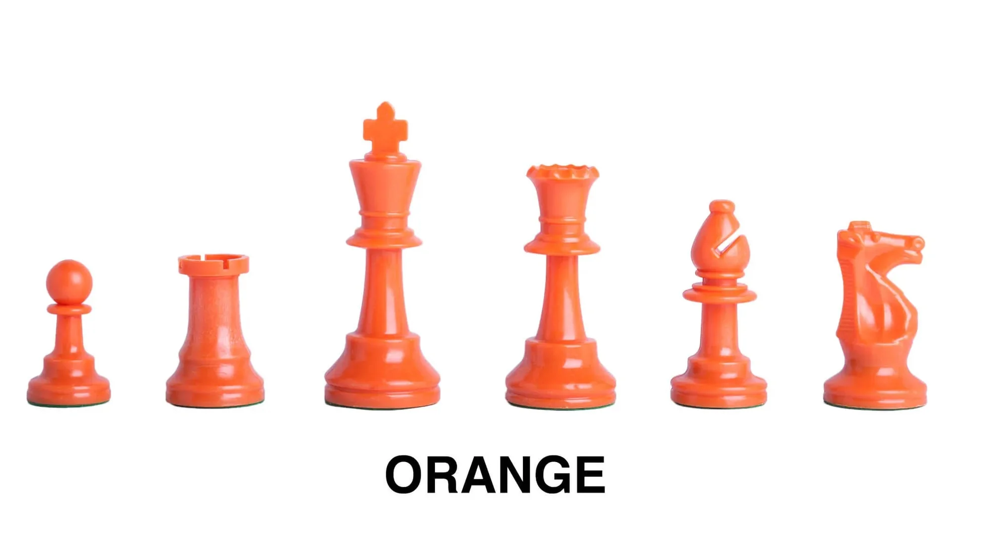 Triple Weighted Colored Regulation Plastic Chess Pieces - 3.75" King - Image 9